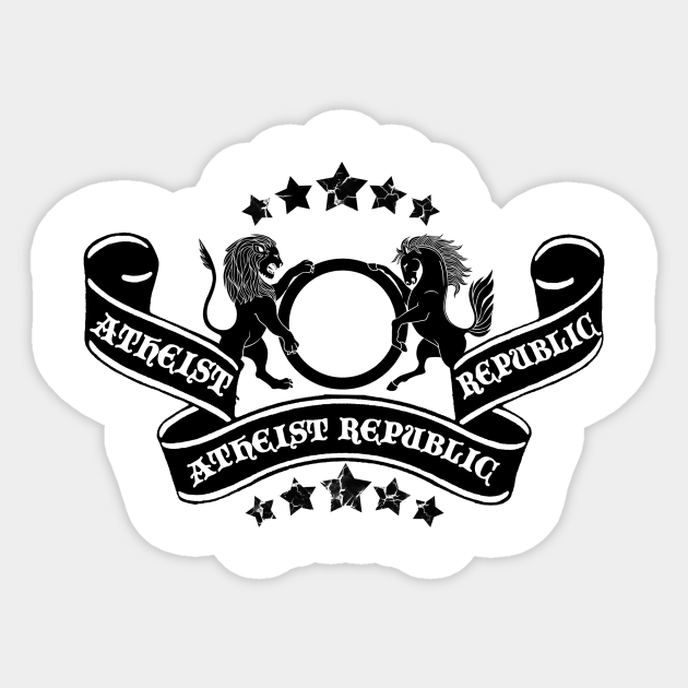 Atheist Republic Logo Banner & Stars Atheist Republic Sticker